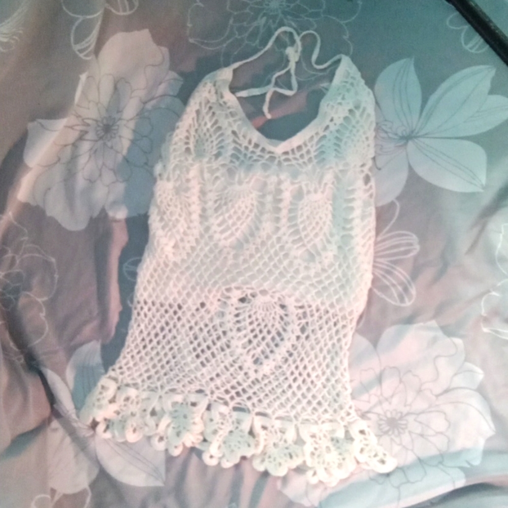 Say Thai TM white macrame halter